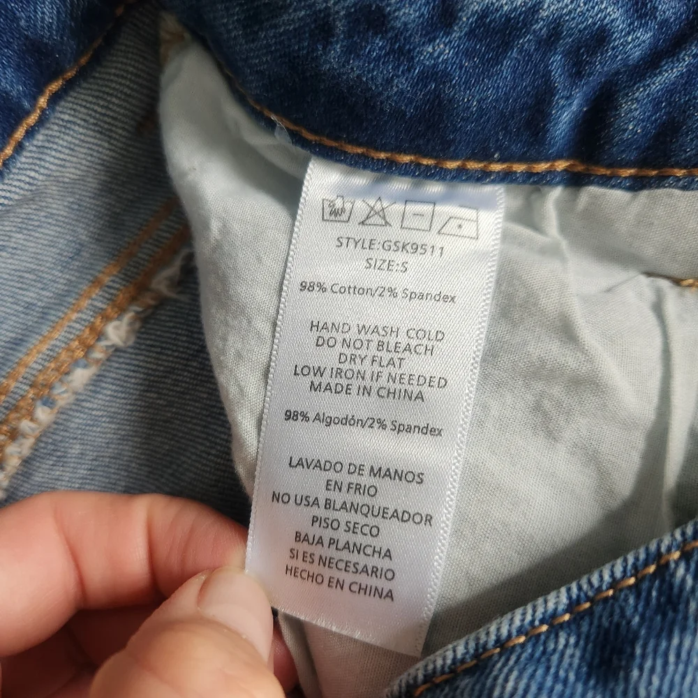 Great Smoky Los Angeles Denim Front Slit Skirt Medium
